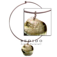 Natural Beads Choker Hoops Necklace