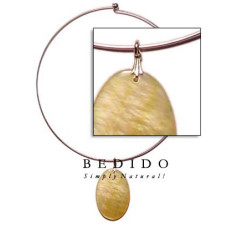 Natural Beads Choker Hoops Necklace