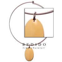 Natural Beads Choker Hoops Necklace