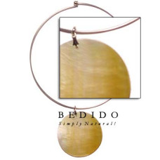 Natural Beads Choker Hoops Necklace