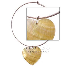 Natural Beads Choker Hoops Necklace