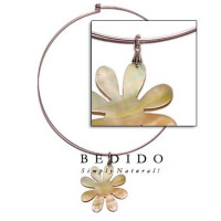 Natural Beads Choker Hoops Necklace