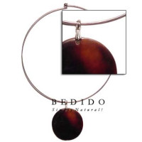 Natural Beads Choker Hoops Necklace