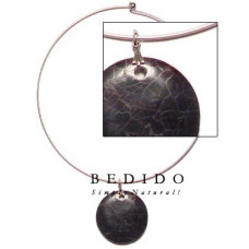 Natural Beads Choker Hoops Necklace