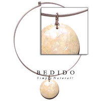 Natural Beads Choker Hoops Necklace