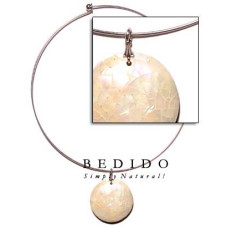 Natural Beads Choker Hoops Necklace