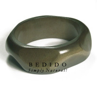 Chunky Diana Stained Clear Wooden Bangles