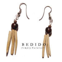 Natural Beads Dangling Earrings