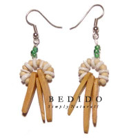 Natural Beads Dangling Earrings