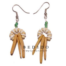 Natural Beads Dangling Earrings