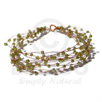 8 Rows Copper Wire Cuff Bracelet with