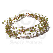 8 Rows Copper Wire Cuff Bracelet with