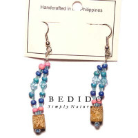 Natural Beads Dangling Earrings