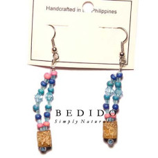 Natural Beads Dangling Earrings