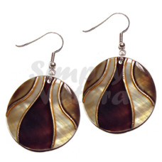 Dangling Handpainted And Colored Round 30mm Kabibe