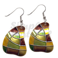 Dangling Handpainted And Colored Round 40mm Kabibe