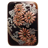 Embossed Hand Painted Shell Natural Pendant