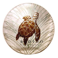 Embossed Hand Painted Shell Natural Pendant