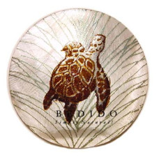 Embossed Hand Painted Shell Natural Pendant