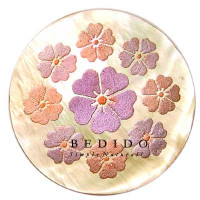 Embossed Hand Painted Shell Natural Pendant