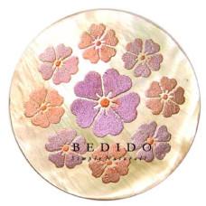 Embossed Hand Painted Shell Natural Pendant