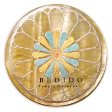 Embossed Hand Painted Shell Natural Pendant