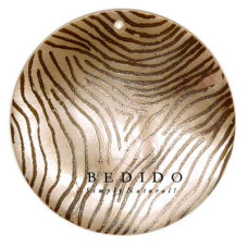 Embossed Hand Painted Shell Natural Pendant