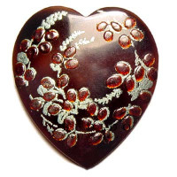 Embossed Hand Painted Shell Natural Pendant