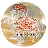 Embossed Hand Painted Shell Natural Pendant