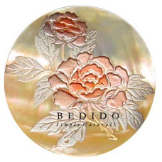 Embossed Hand Painted Shell Natural Pendant