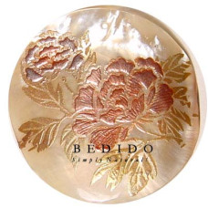 Embossed Hand Painted Shell Natural Pendant