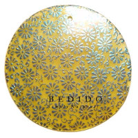 Embossed Hand Painted Shell Natural Pendant