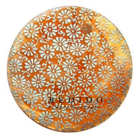 Embossed Hand Painted Shell Natural Pendant