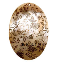 Embossed Hand Painted Shell Natural Pendant