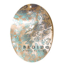 Embossed Hand Painted Shell Natural Pendant