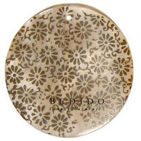 Embossed Hand Painted Shell Natural Pendant
