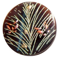 Embossed Hand Painted Shell Natural Pendant