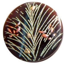 Embossed Hand Painted Shell Natural Pendant