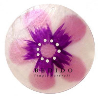 Embossed Hand Painted Shell Natural Pendant