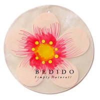 Embossed Hand Painted Shell Natural Pendant