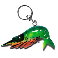 shrimp handpainted wood keychain Key Chain