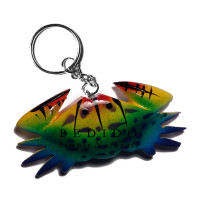 crab handpainted wood keychain Key Chain