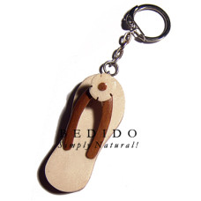60mmx25mm polished wooden beach Key Chain