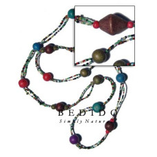 Long Endless Natural Beads Necklace