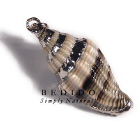 Aninikad shell molten silver metal pendant