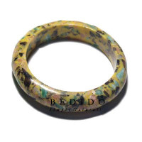 CRUSHED LIMESTONES IN YELLOW Resin Bangles