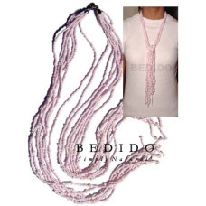 Scarf Necklace Made Of Natural Beads