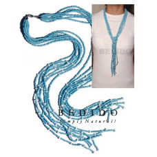 Scarf Necklace Made Of Natural Beads