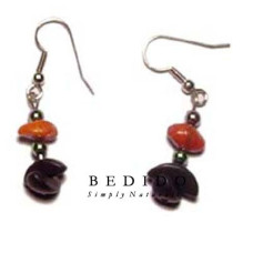 Natural Beads Dangling Earrings