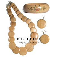natural wood jewelry set Set Jewelry